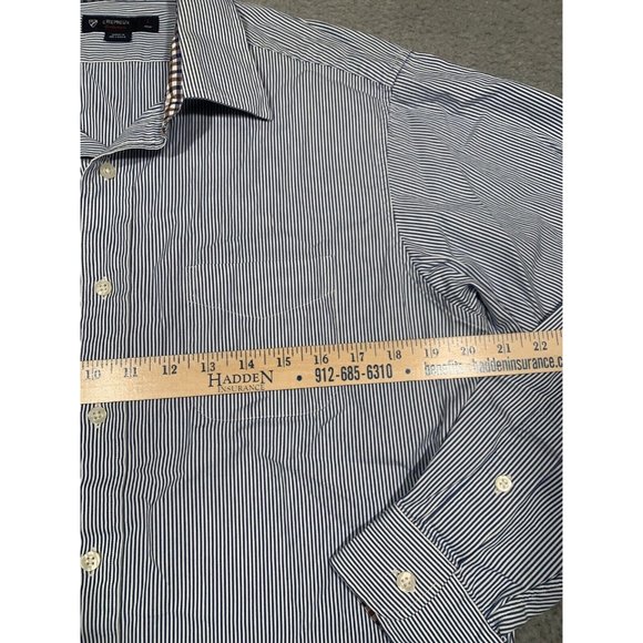 4 Men's Button Down Shirts Striped Collared‎ Nautica Cremieux Large L Business - Picture 13 of 16